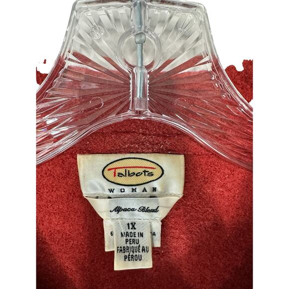 Talbots Vintage Orange Alpaca Blend Fall Button Front Chore Jacket Size 1X - Picture 2 of 12